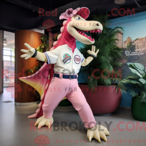 Pink Spinosaurus mascot...