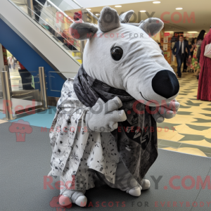 Sølv Tapir-maskotdraktfigur...