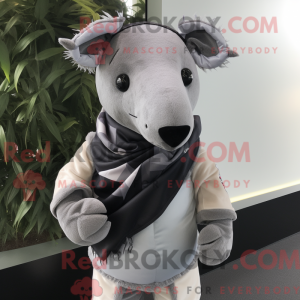 Sølv Tapir maskot kostume...