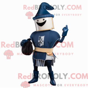 Navy Medieval Knight mascot...