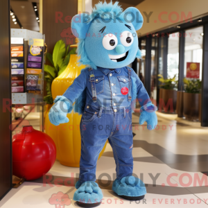 Cyan Candy maskot kostume...