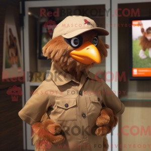 Brown Hens mascot costume...