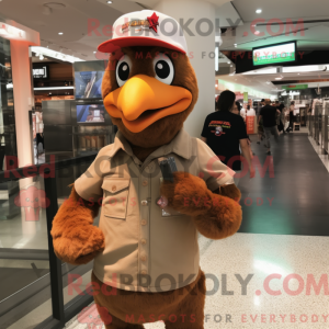 Brune høns maskot kostume...