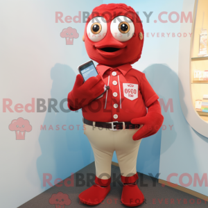 Red Cod maskot kostume...