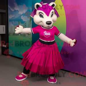 Magenta Badger mascot...