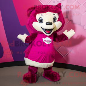 Magenta Badger mascot...