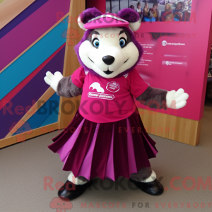 Magenta Badger mascot...
