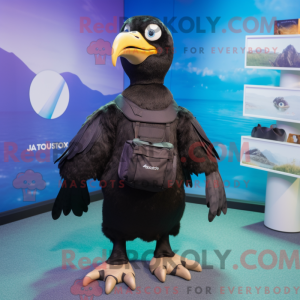 Sort albatros maskot...