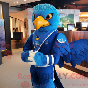 Blue Eagle-maskotdraktfigur...