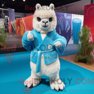 Sky Blue Alpaca mascot...
