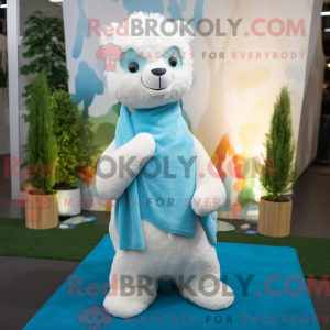 Sky Blue Alpaca mascot...