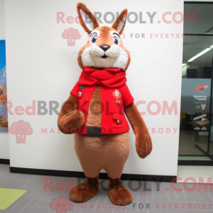 Red Wild Rabbit maskot...