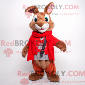 Red Wild Rabbit mascot...