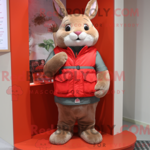 Red Wild Rabbit mascot...