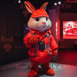 Red Wild Rabbit mascot...