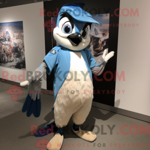 Cream Blue Jay mascot...