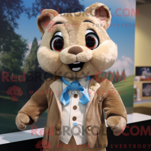 Tan Flying Squirrel mascot...