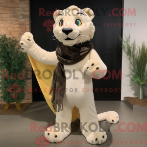 Creme Panther Maskottchen...