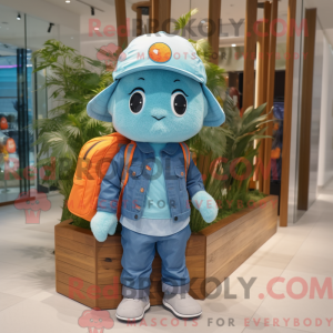 Cyan mandarin maskot...