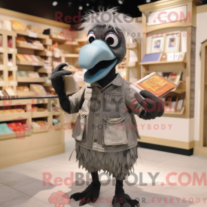 Grå Dodo Bird maskot...