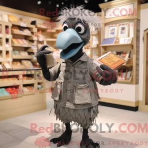 Gray Dodo Bird mascot...