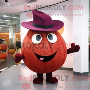 Maroon Pumpkin mascot...