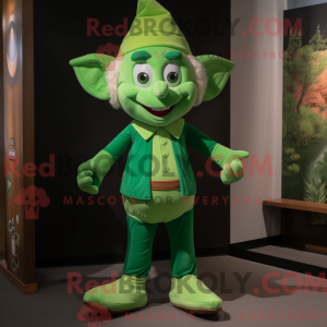 Green Elf mascot costume...