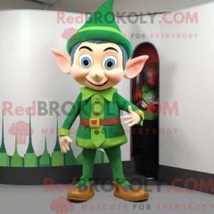 Green Elf mascot costume...