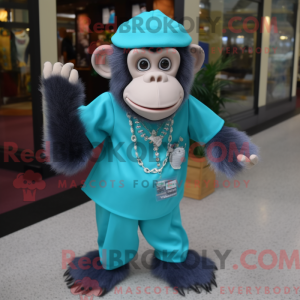 Cyan Chimpanzee mascot...