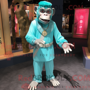 Cyan Chimpanzee mascot...