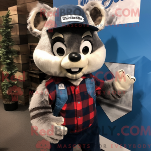 Navy Raccoon mascot costume...