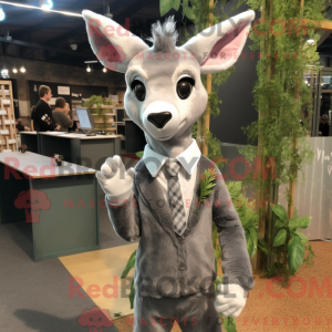 Sølv rådyr maskot kostume...