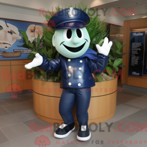 Navy spinat maskot kostume...