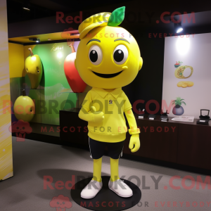 Yellow Apple mascot costume...