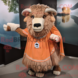 Peach Bison Maskottchen...