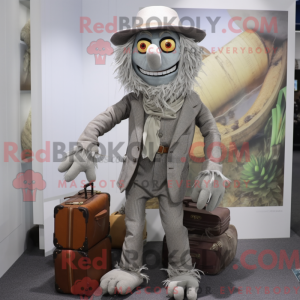 Gray Scarecrow mascot...