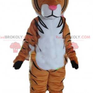 Maskotka brązowy biały i czarny tygrys - Redbrokoly.com