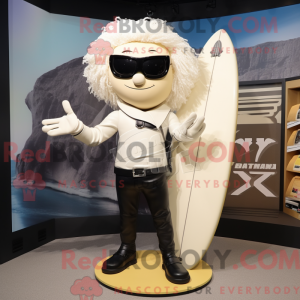 Cream Surfboard mascot...