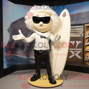Creme surfbræt maskot...