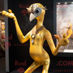 Gold Archeopteryx mascot...