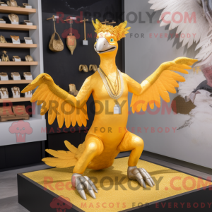 Gold Archeopteryx mascot...