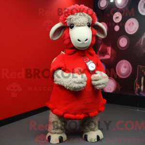 Red Sheep mascot costume...