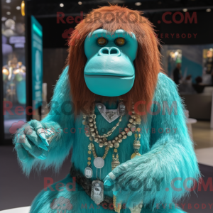Turquoise Orangutan mascot...