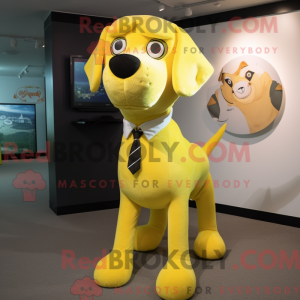 Citroengele hond mascotte...