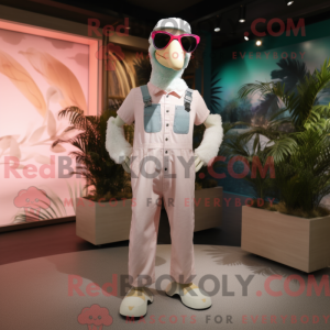 White Flamingo mascot...