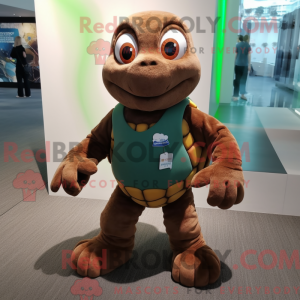 Brun havskildpadde maskot...