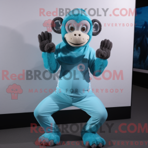 Cyan Chimpanzee mascot...