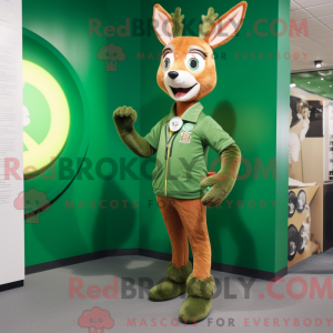 Grøn rådyr maskot kostume...