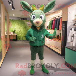 Green Roe Deer mascot...