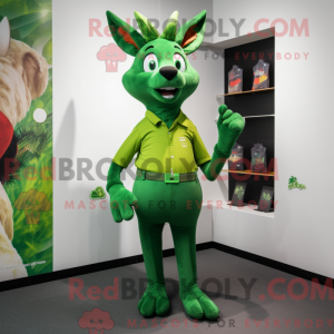 Green Roe Deer mascot...